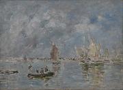 Eugene Boudin, Barques et estacade